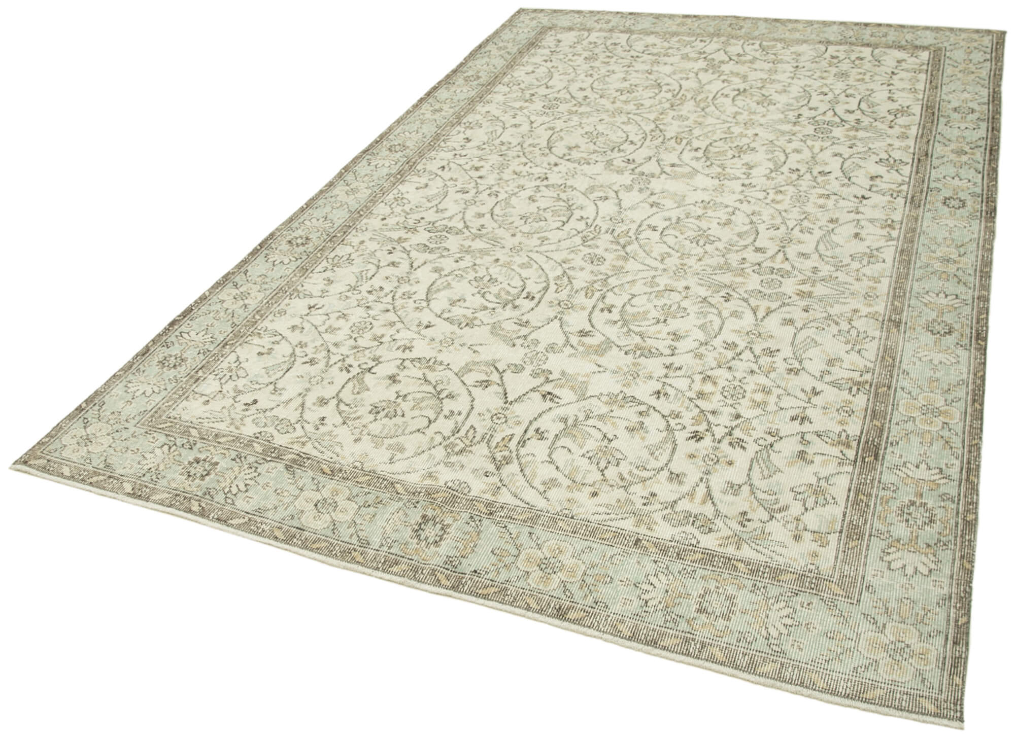Handmade Unique Oriental Beige Carpet 183 cm x 295 cm - 38952