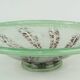 Magnifique grand bol en verre Art déco Ikora de WMF, Karl Wiedmann, années 1930, vert et