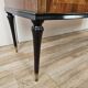 Commode 6 tiroirs en bois, laiton et verre, années 60
