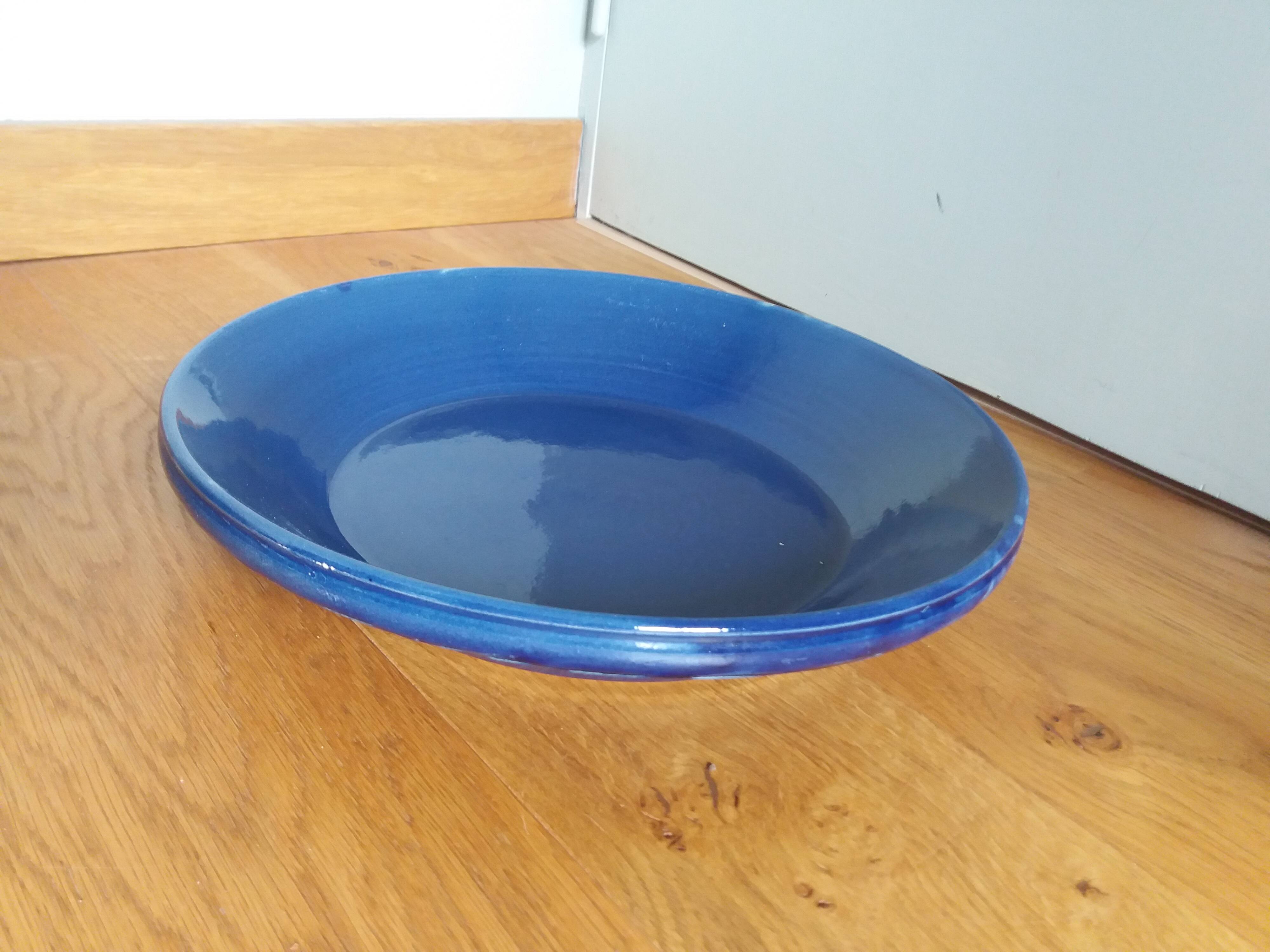 Plat saladier céramique artisanale 34 cm