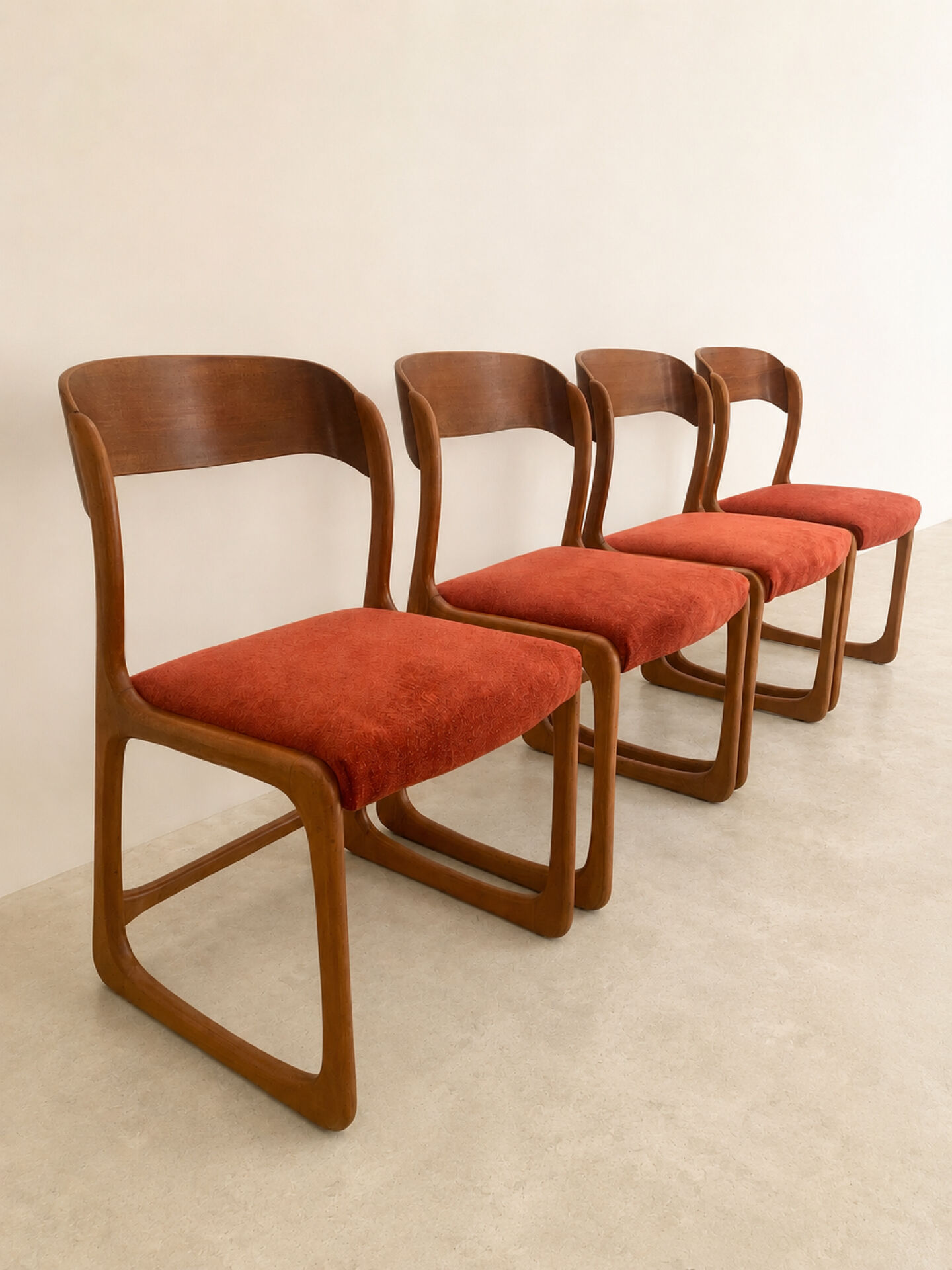 Set of 4 Baumann sled chairs