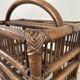 Rattan and wood magazine rack - VINTAGE (1970)