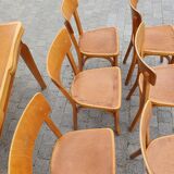 Serie 6 chairs baumann bistro kitchen vintage bar