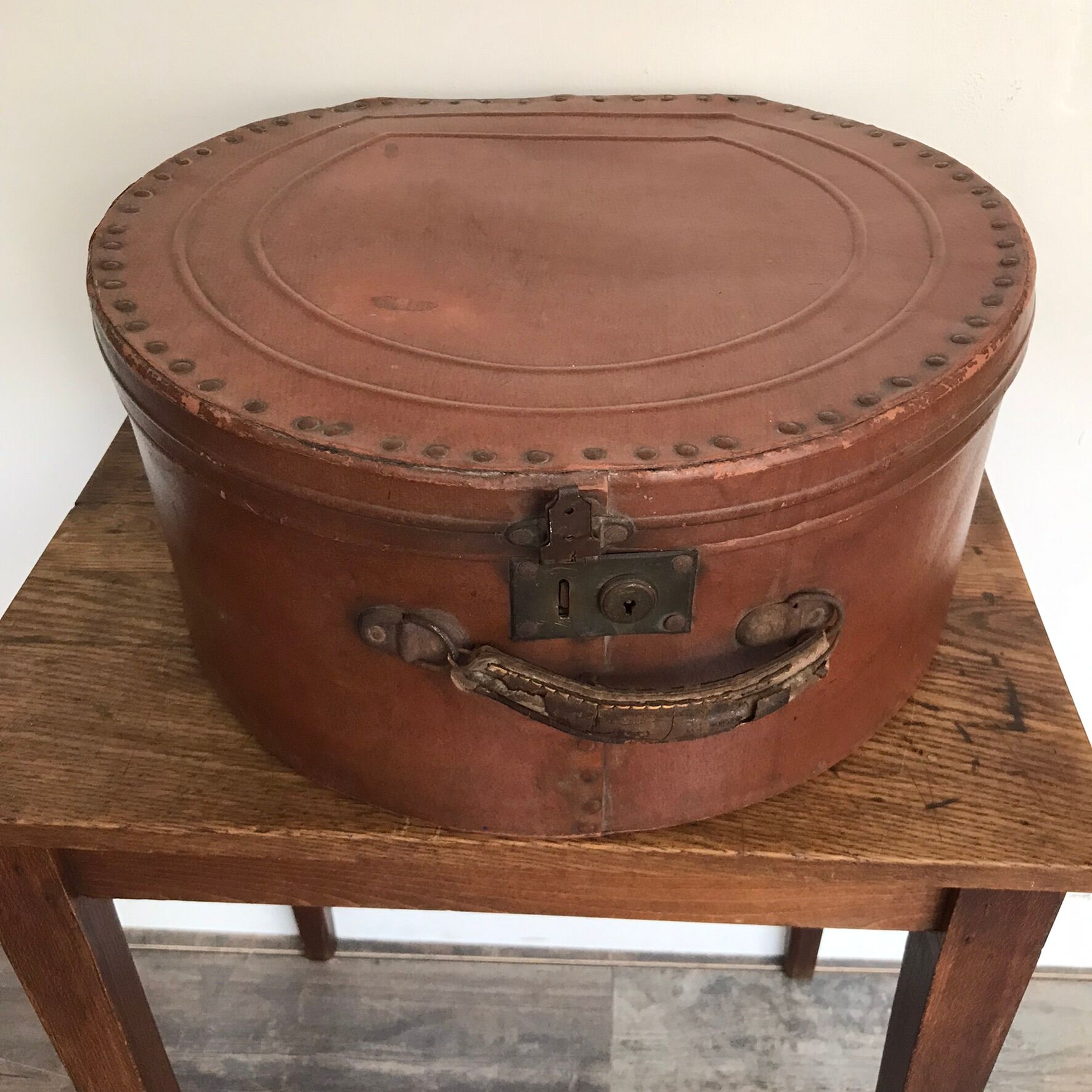 Vintage cardboard hat box