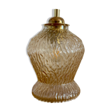 Vintage tulip lamp in amber glass