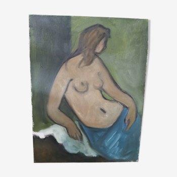 Huile sur toile nu féminin