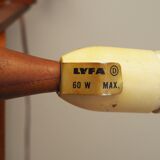 Teak wall lamp Scissor, Danish design, 1970s, manufacture: Lyfa