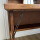 Wooden console table / vintage folding desk with mirror and small drawer