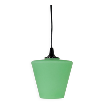 Lampe suspendue en verre vert