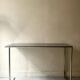 Dining table / tubular and modernist desk in chrome metal