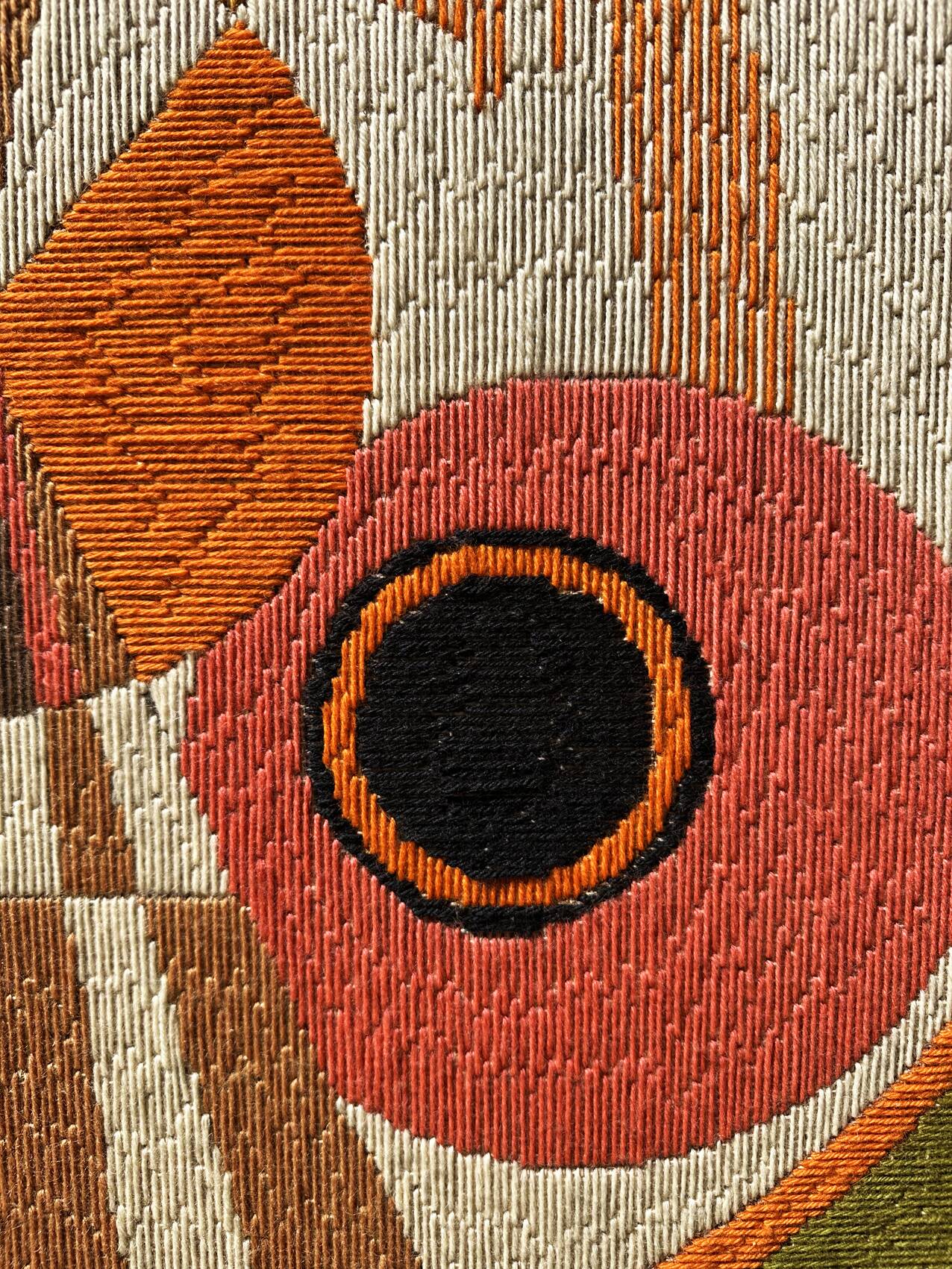 Large original kinetic tapestry OPart. France, 1970s