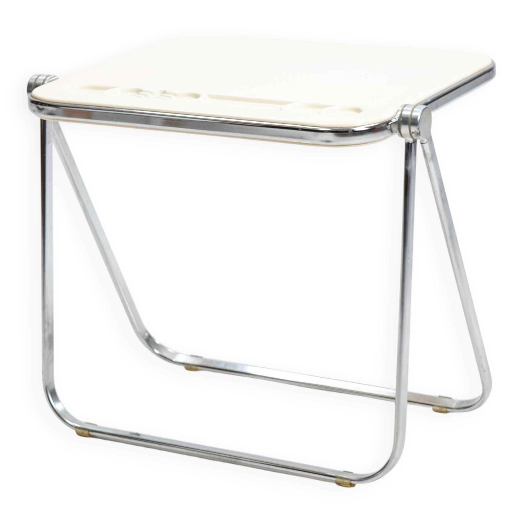 Vintage beige Platone folding desk by Giancarlo Piretti for Anonima Castelli, 1970s