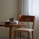 Antique Swedish round folding table in burl wood, early 19th century.