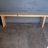 Patinated natural solid wood bench 180cm