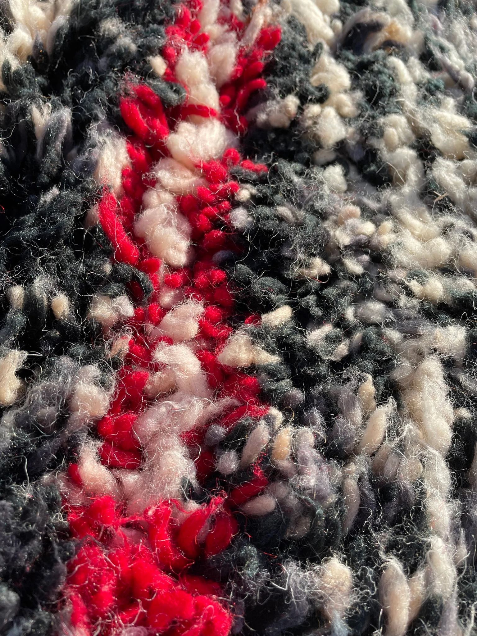 Large Moroccan Modern Living Room Carpet in wool, 210x260 cm