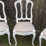Lot de 5 chaises anciennes en chêne