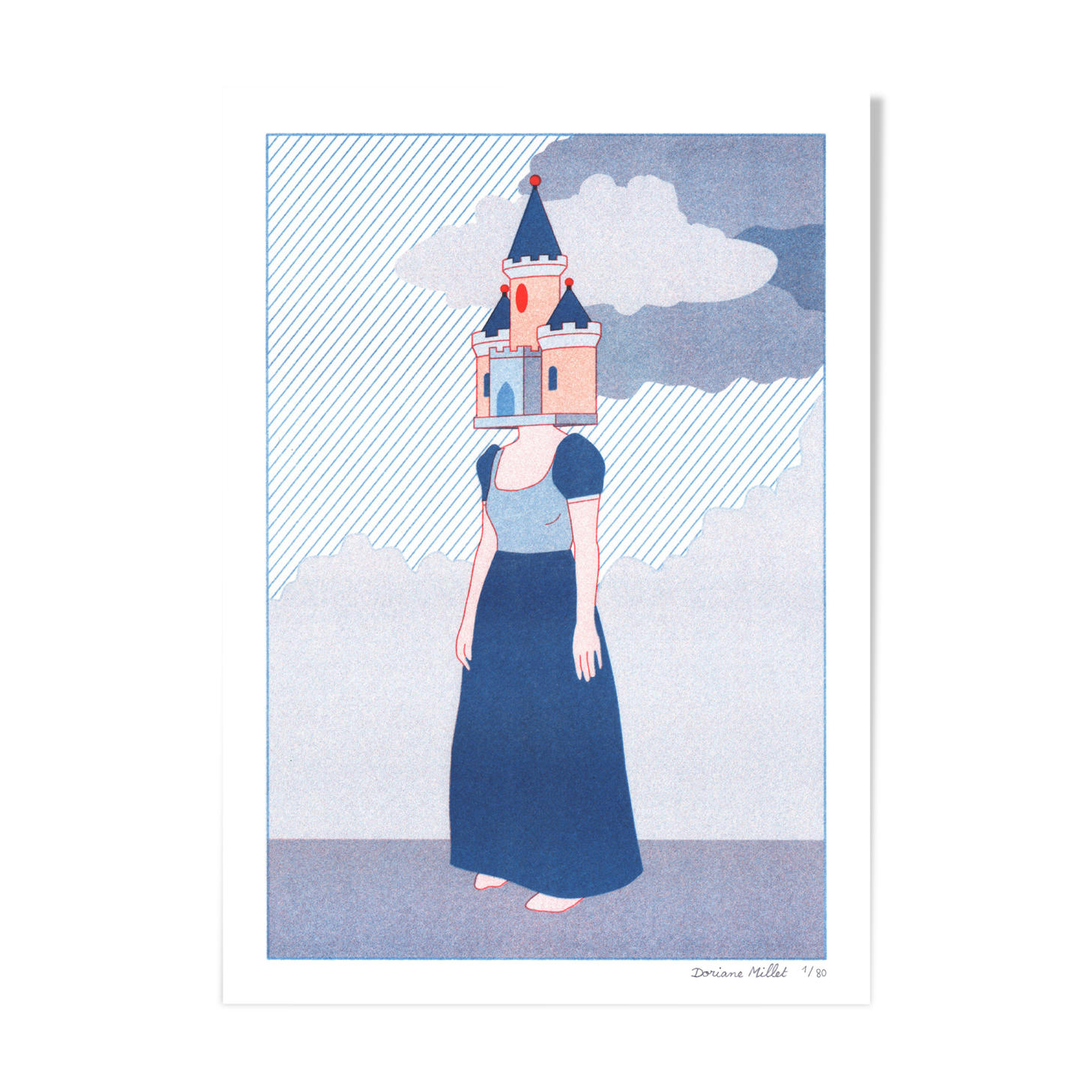 Limited edition illustration, A4, risography