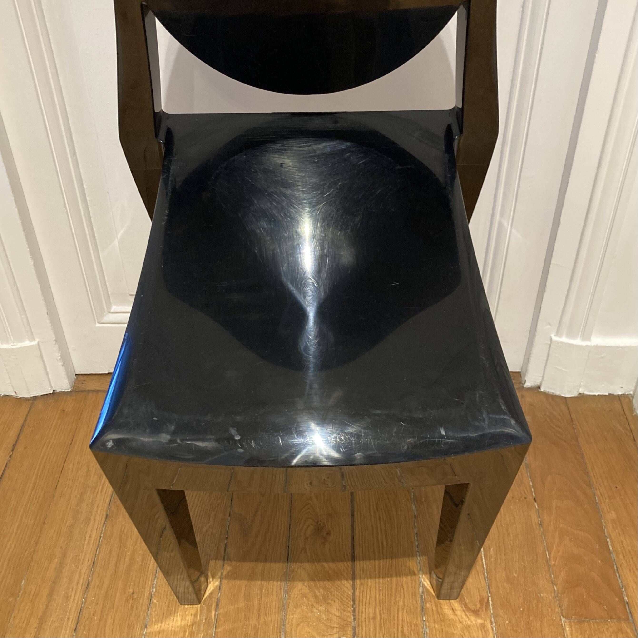 Victoria Ghost Chair by Philippe Starck for Kartell – Glossy Black