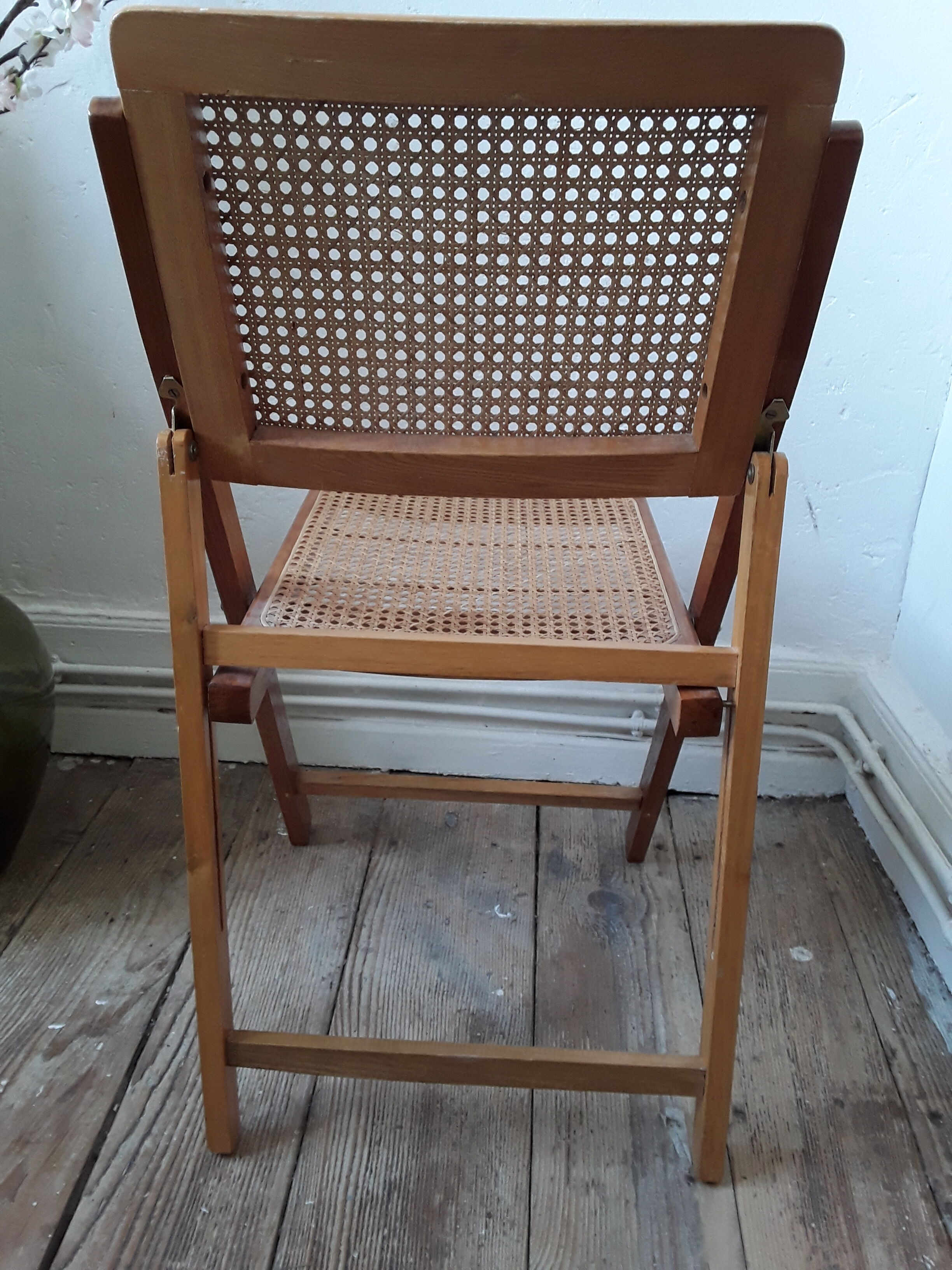 Vintage canne folding chair