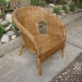 Old rattan child's armchair