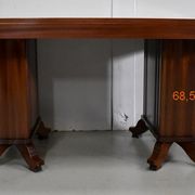 Table rectangulaire en acajou massif et plaqué 1930/1940
