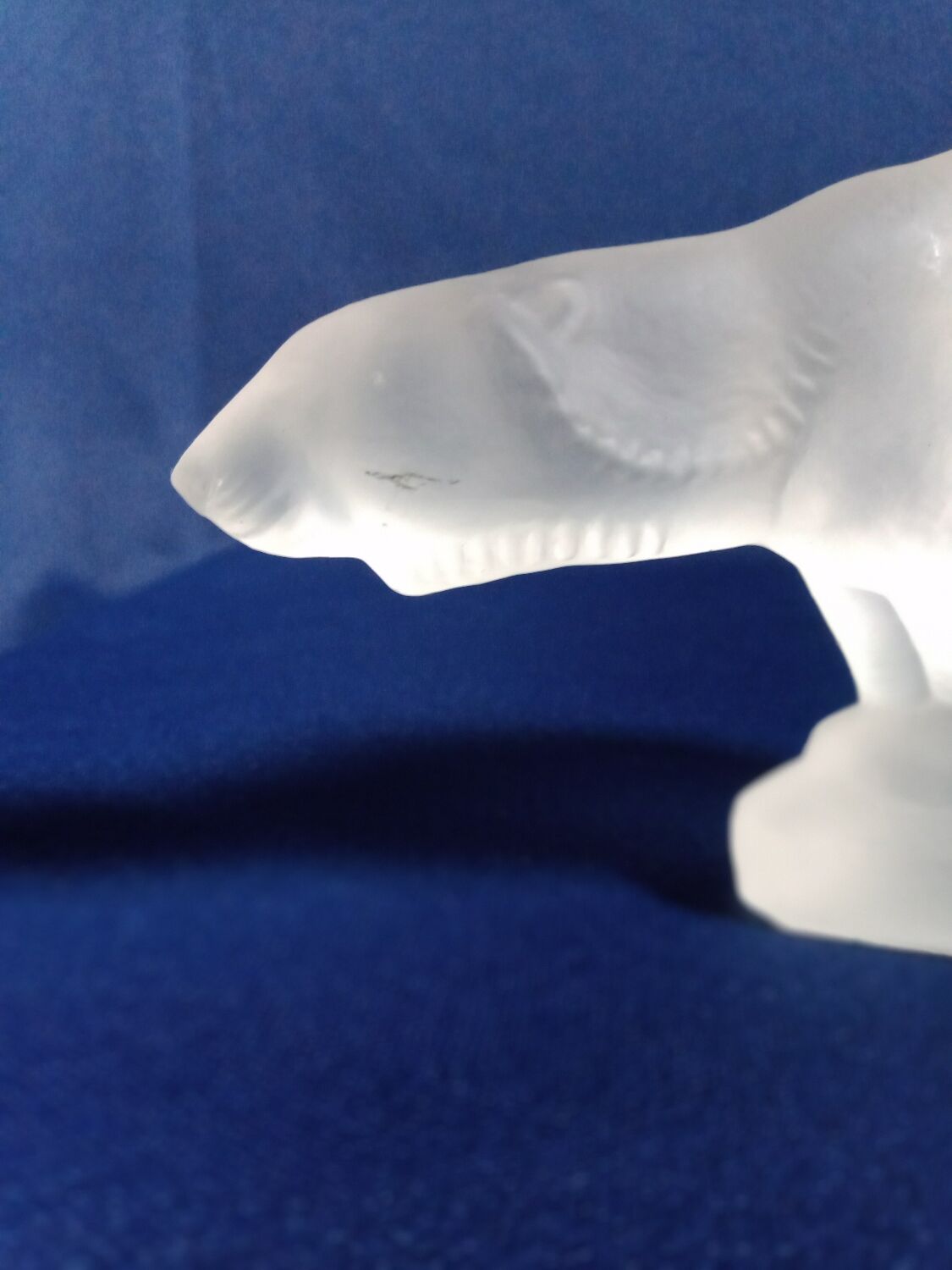 Frosted Glass Bear Paperweight
