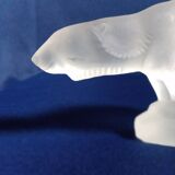 Frosted Glass Bear Paperweight