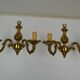 Pair of wall lamps with two lights in Louis XV style bronze