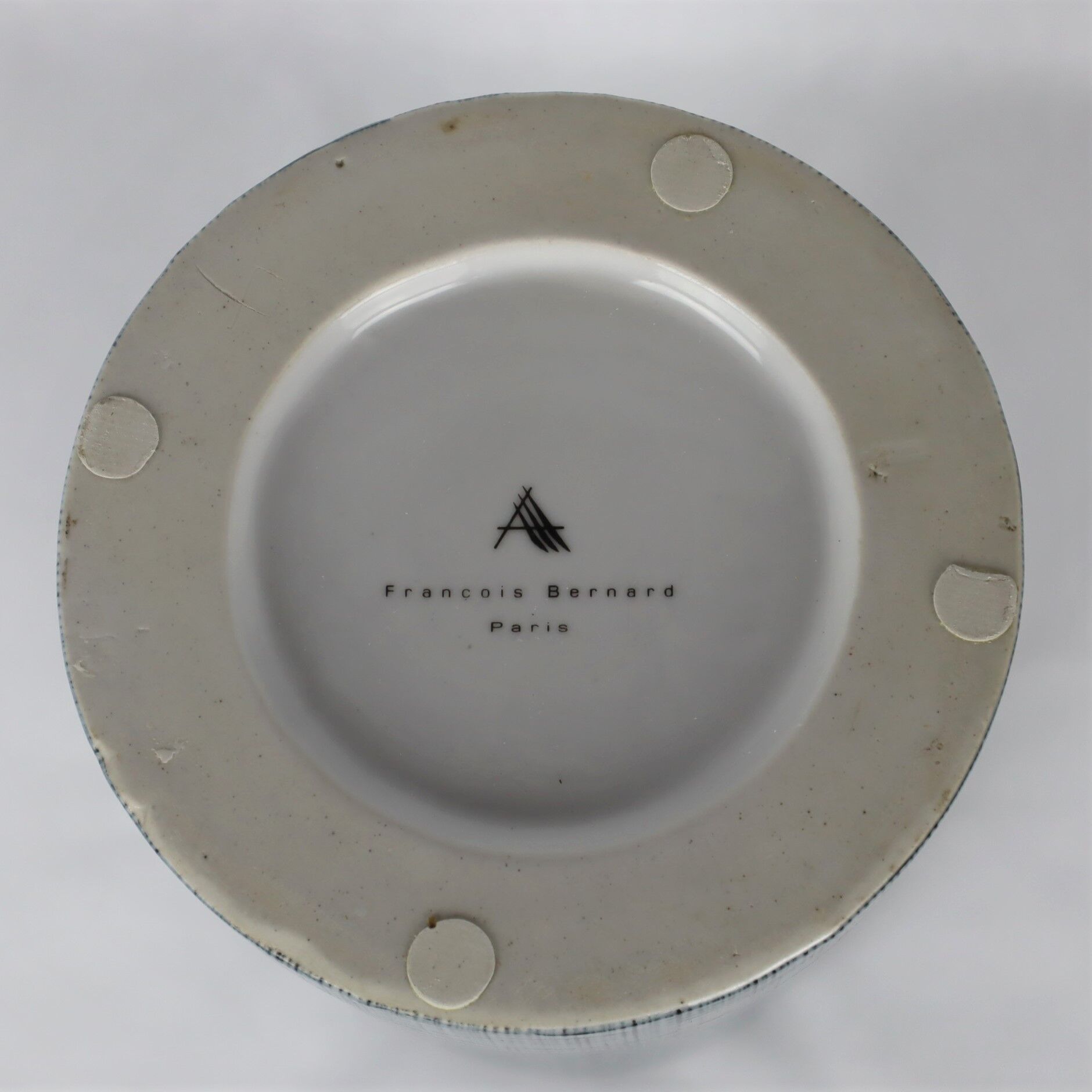 Black and grey porcelain vase by François Bernard