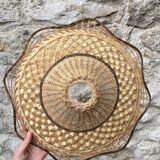Vintage wicker pendant light