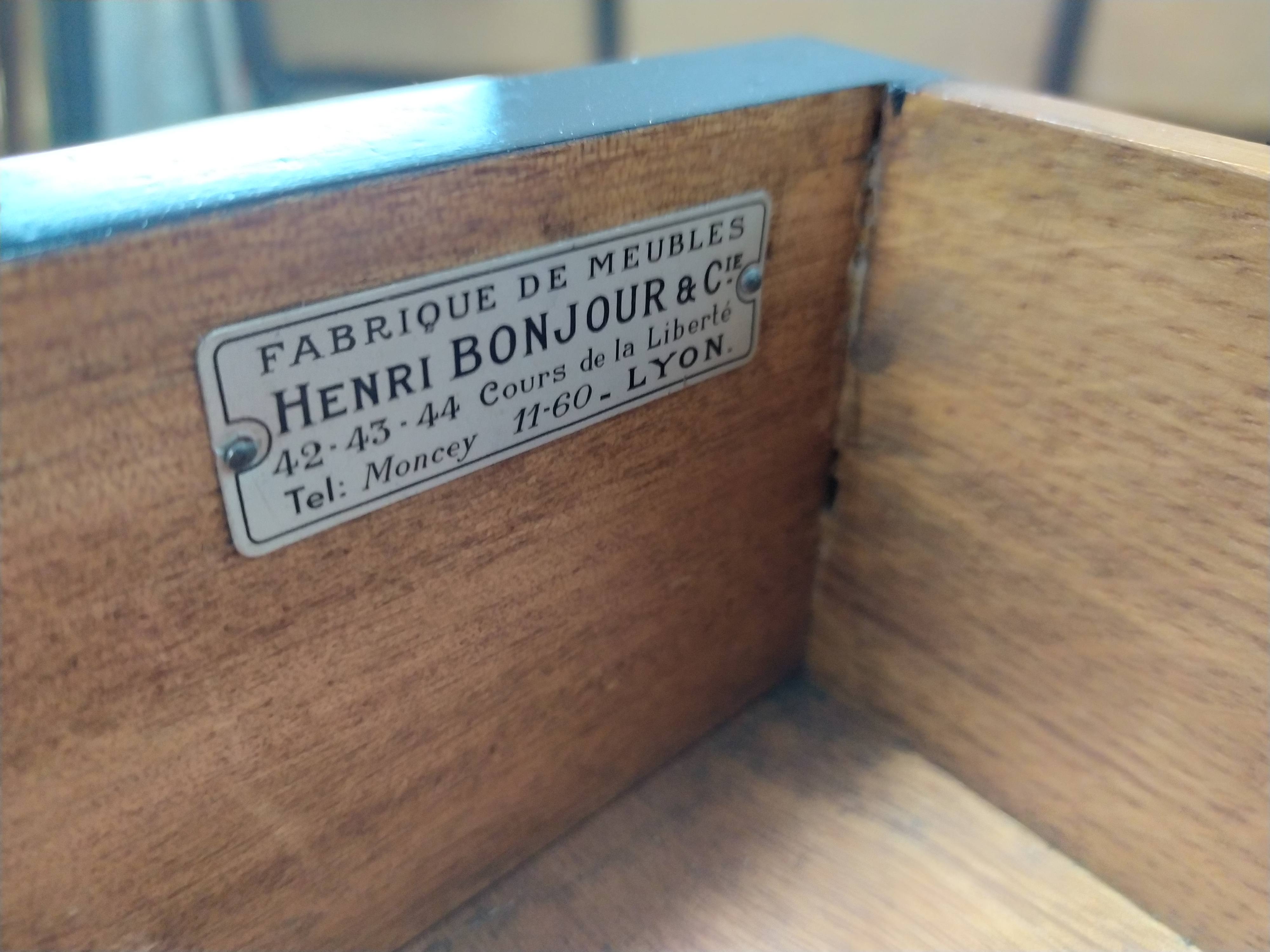 Modernist art deco black lacquered buffet