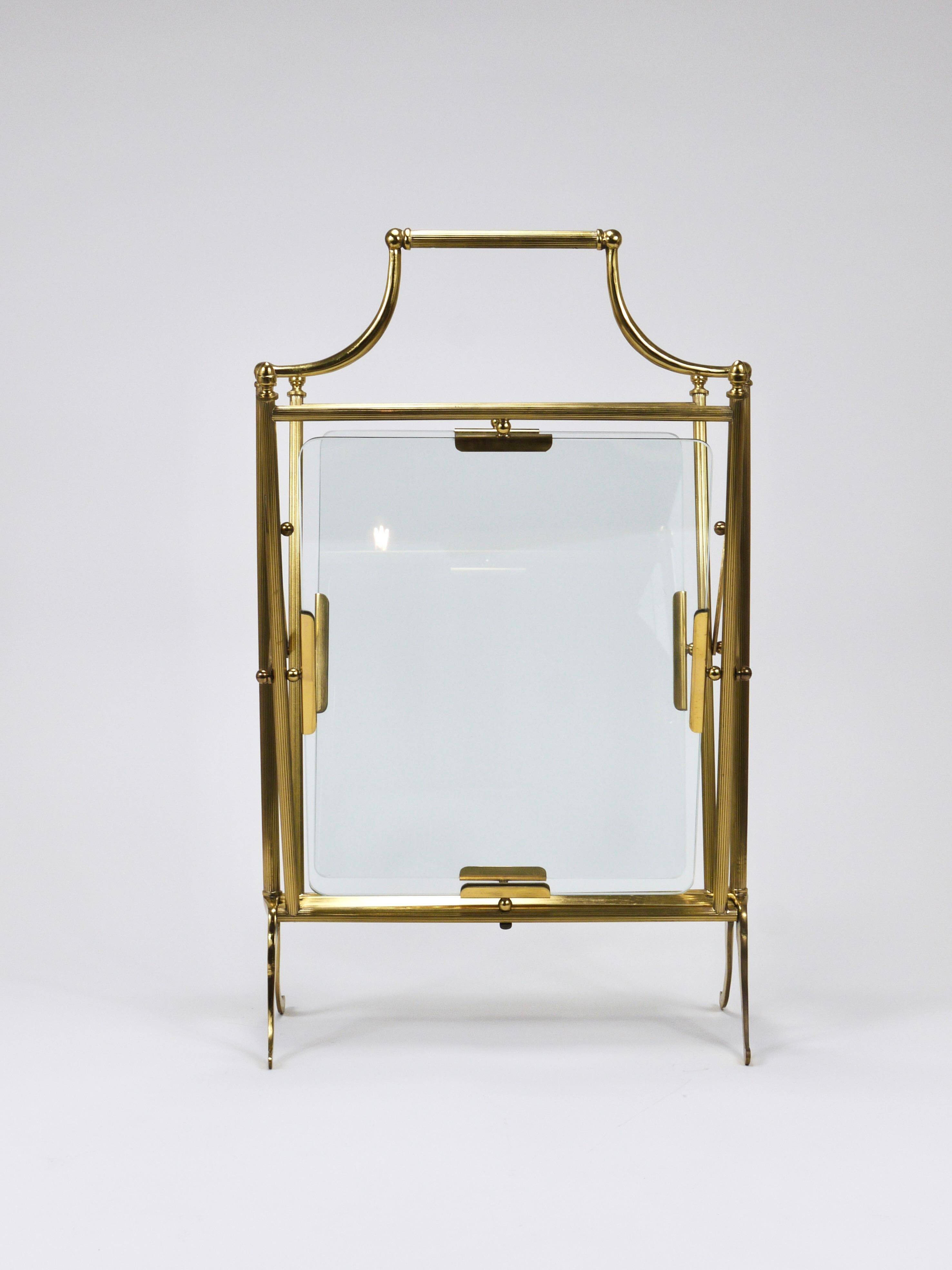 Neoclassical magazine rack by Maison Jansen, France, 1950s.