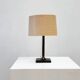 Black leather table lamp