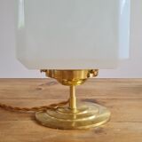 Opal glass table lamp