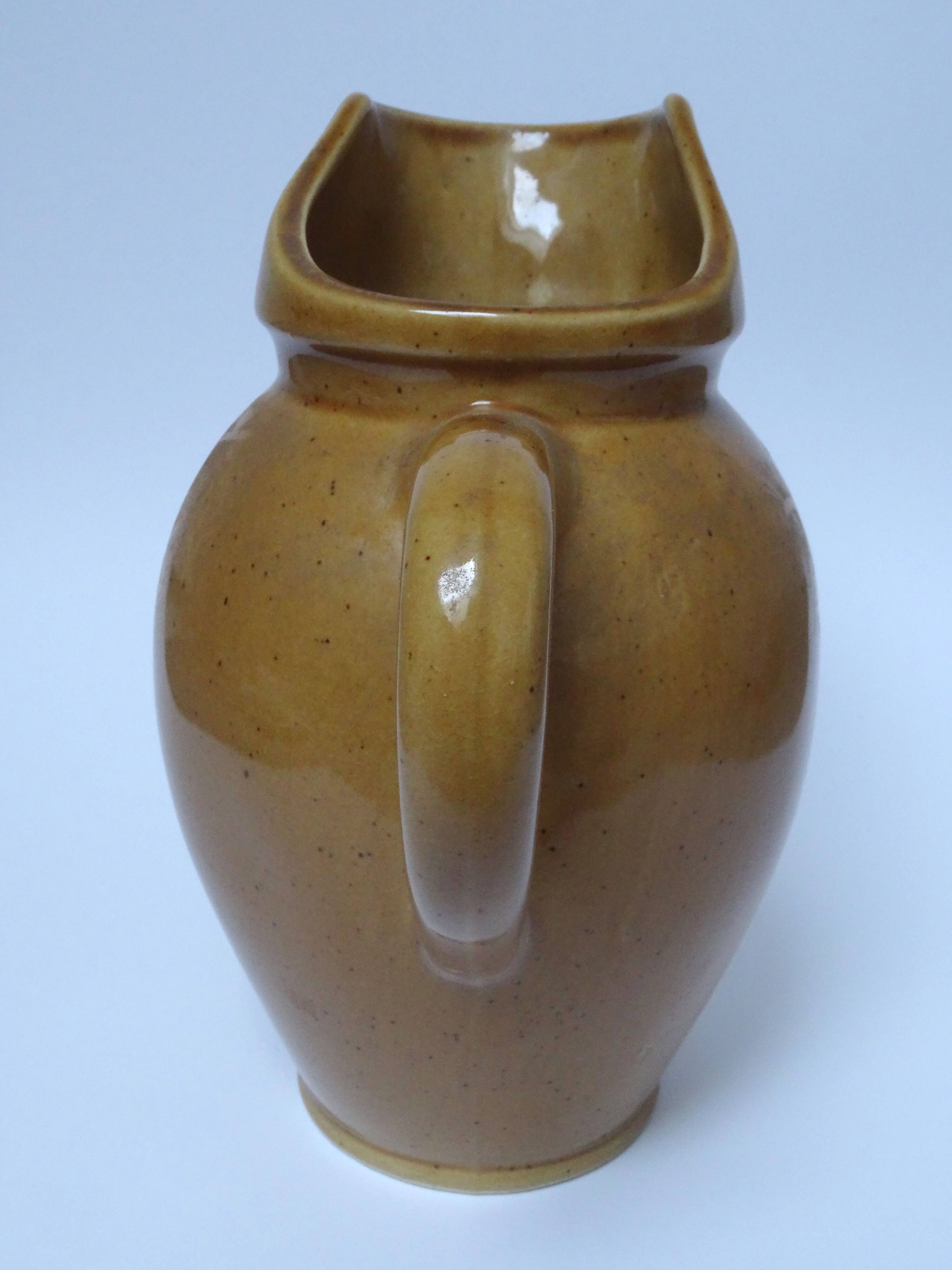 Stoneware carafe pitcher from Digoin