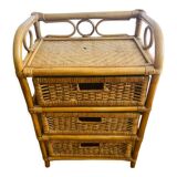 Rattan bedside table chiffonnier