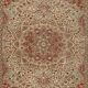 Traditional Hand-Knotted Turkish Wool Area Rug with Classic Medallion Design