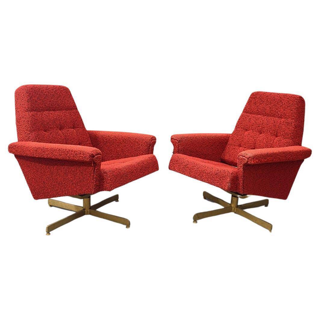 Pair of Vintage Swivel Armchairs from Up Zavody, 1970s