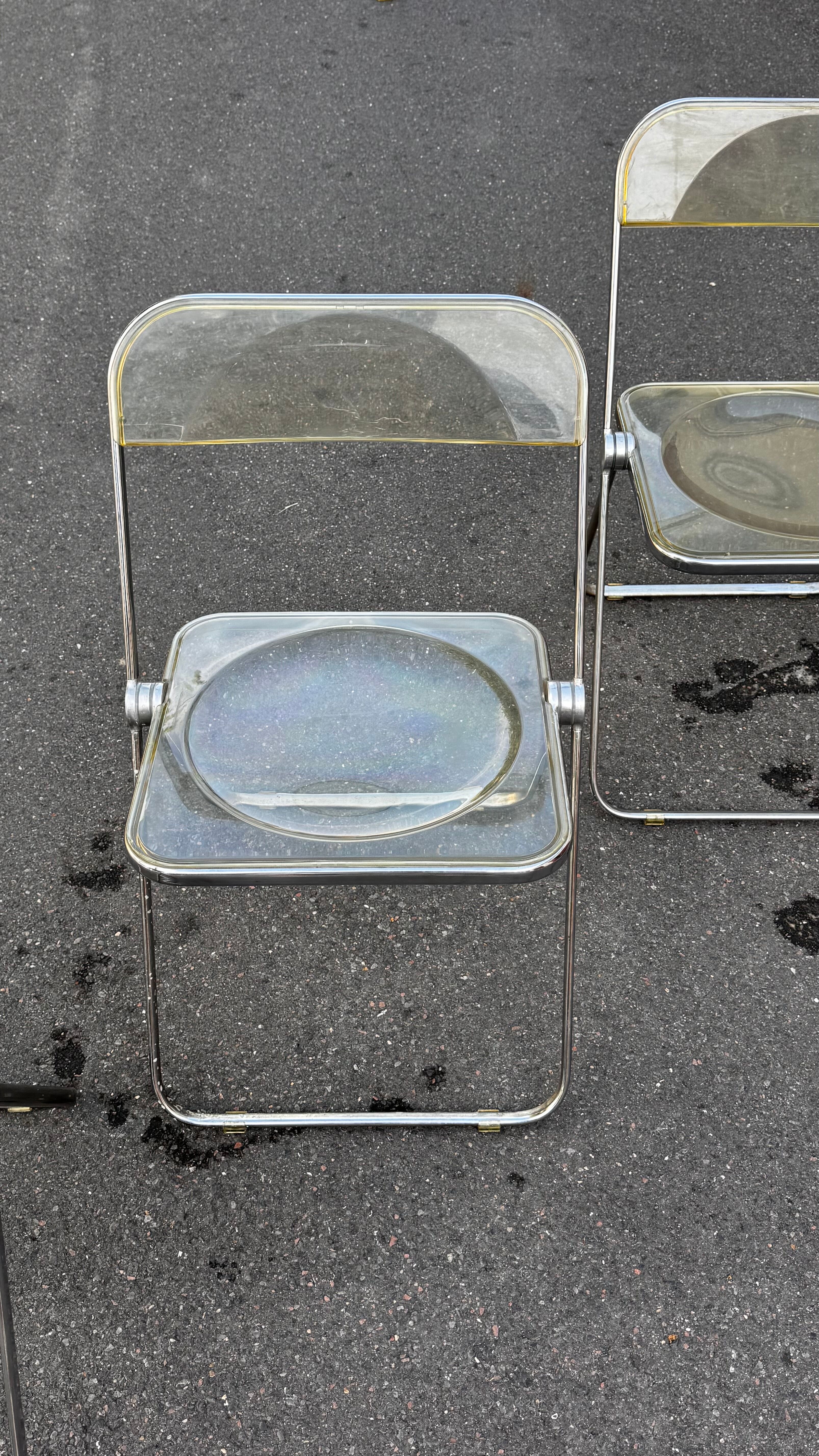Lot de 3 chaises Plia - GianCarlo Piretti