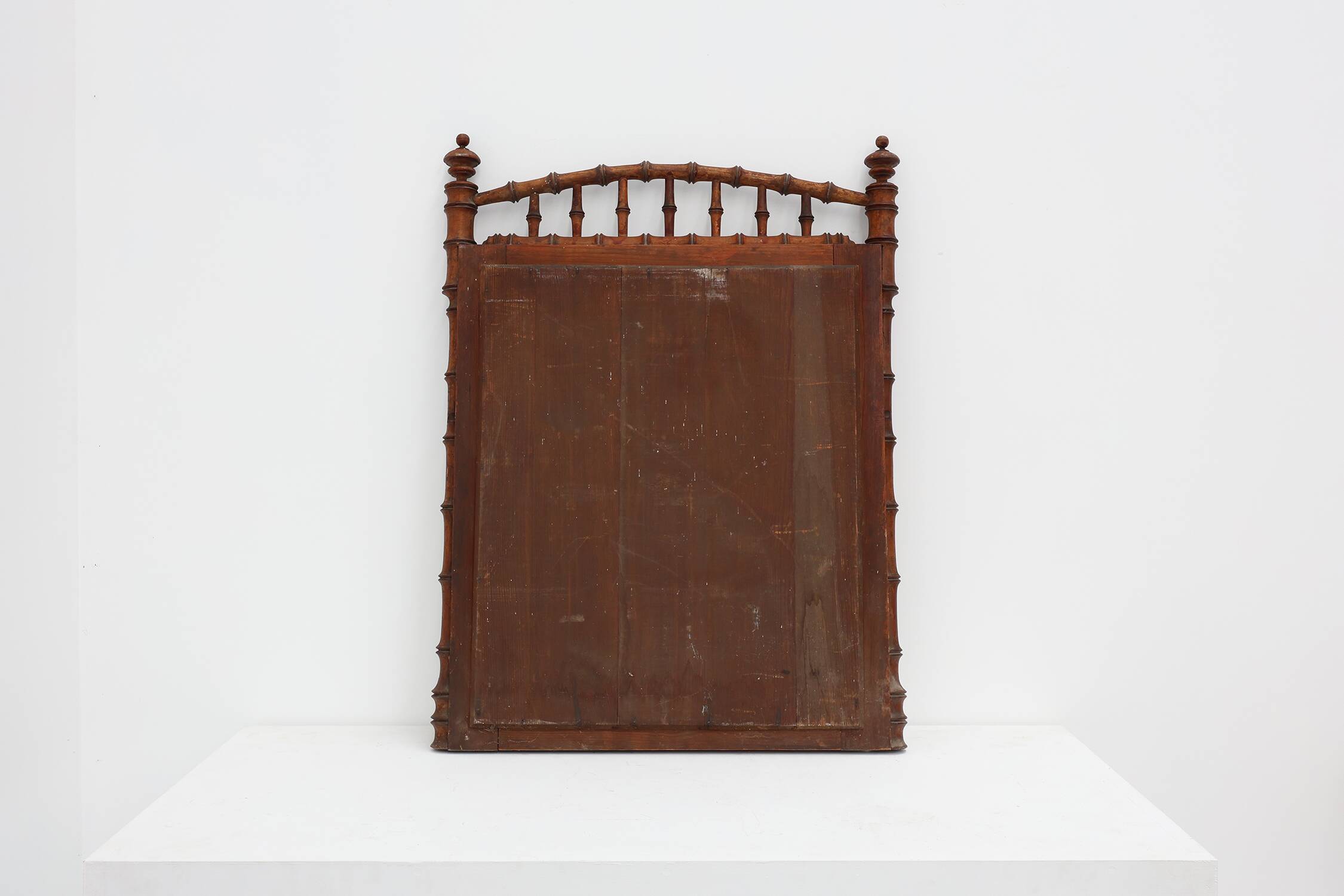 Antique 19th century faux bamboo mirror in wood, France