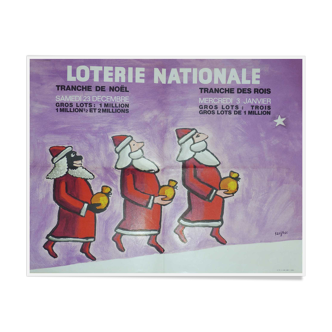 Original poster Savignac Loterie Nationale les rois mages 1972