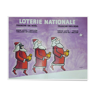 Affiche originale Savignac Loterie Nationale les rois mages 1972