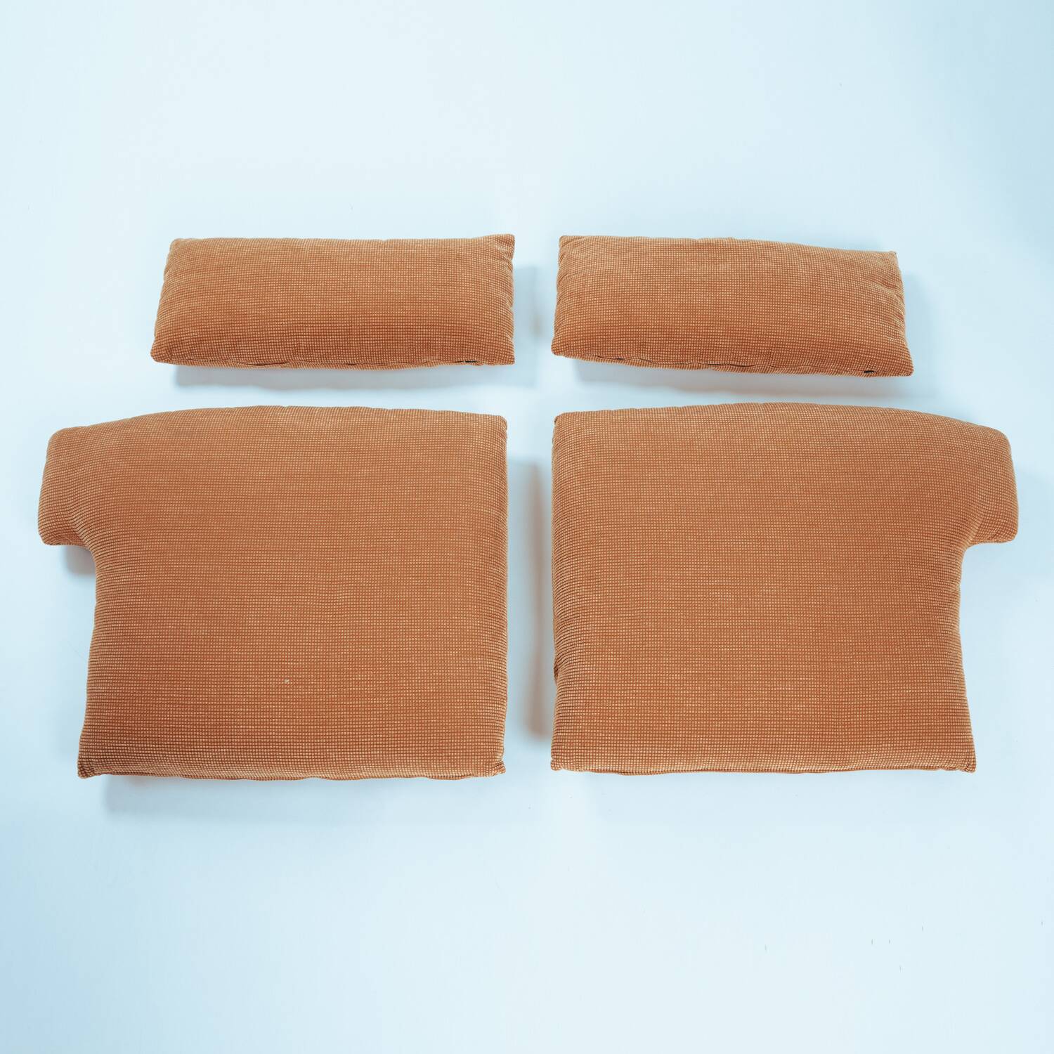 Cassina Portovenere Vico Magistretti wingback peach salmon sofa Maralunga