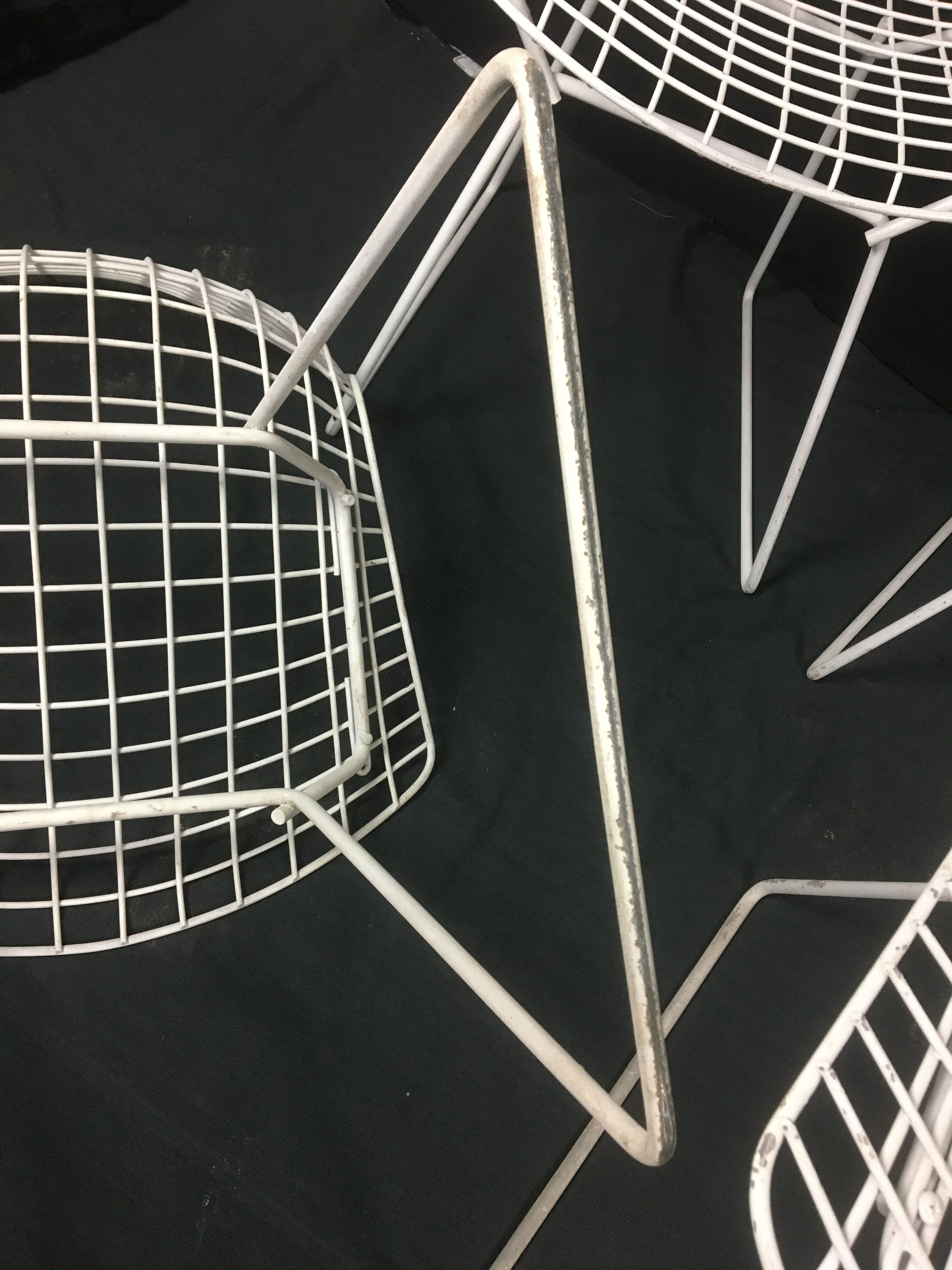 Series of 6 wire chairs by Harry Bertoia for Knoll International