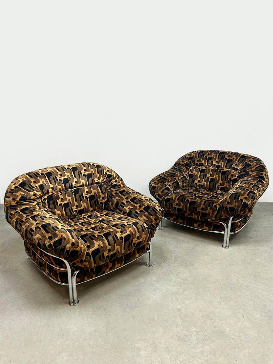 Fauteuils tubulaires vintage au design italien
