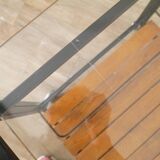 Modernist sideboard in metal, wood, and glass 1960