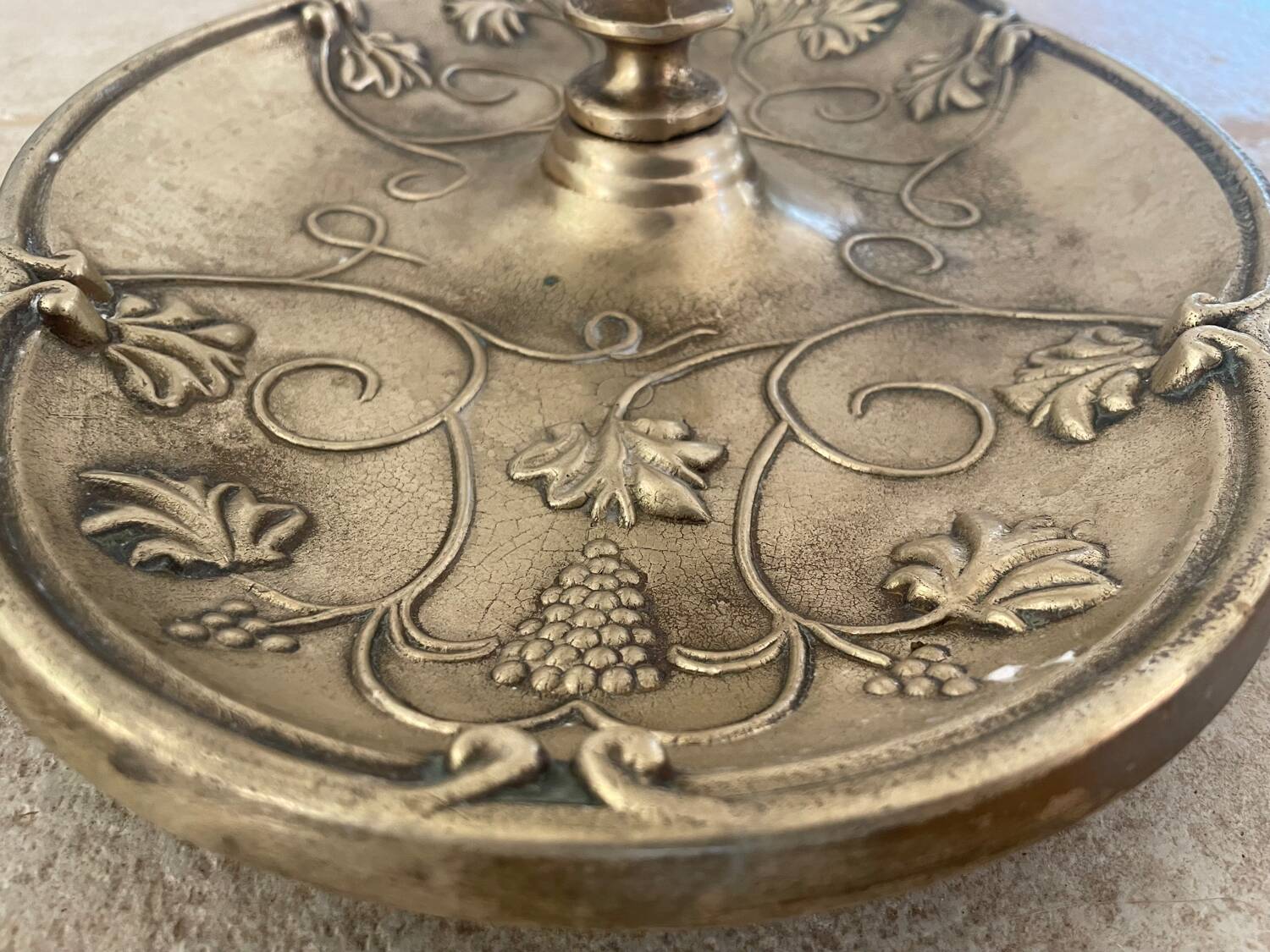Art Nouveau style solid brass umbrella stand