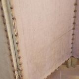 Old screen 4 sheets wood and fabric