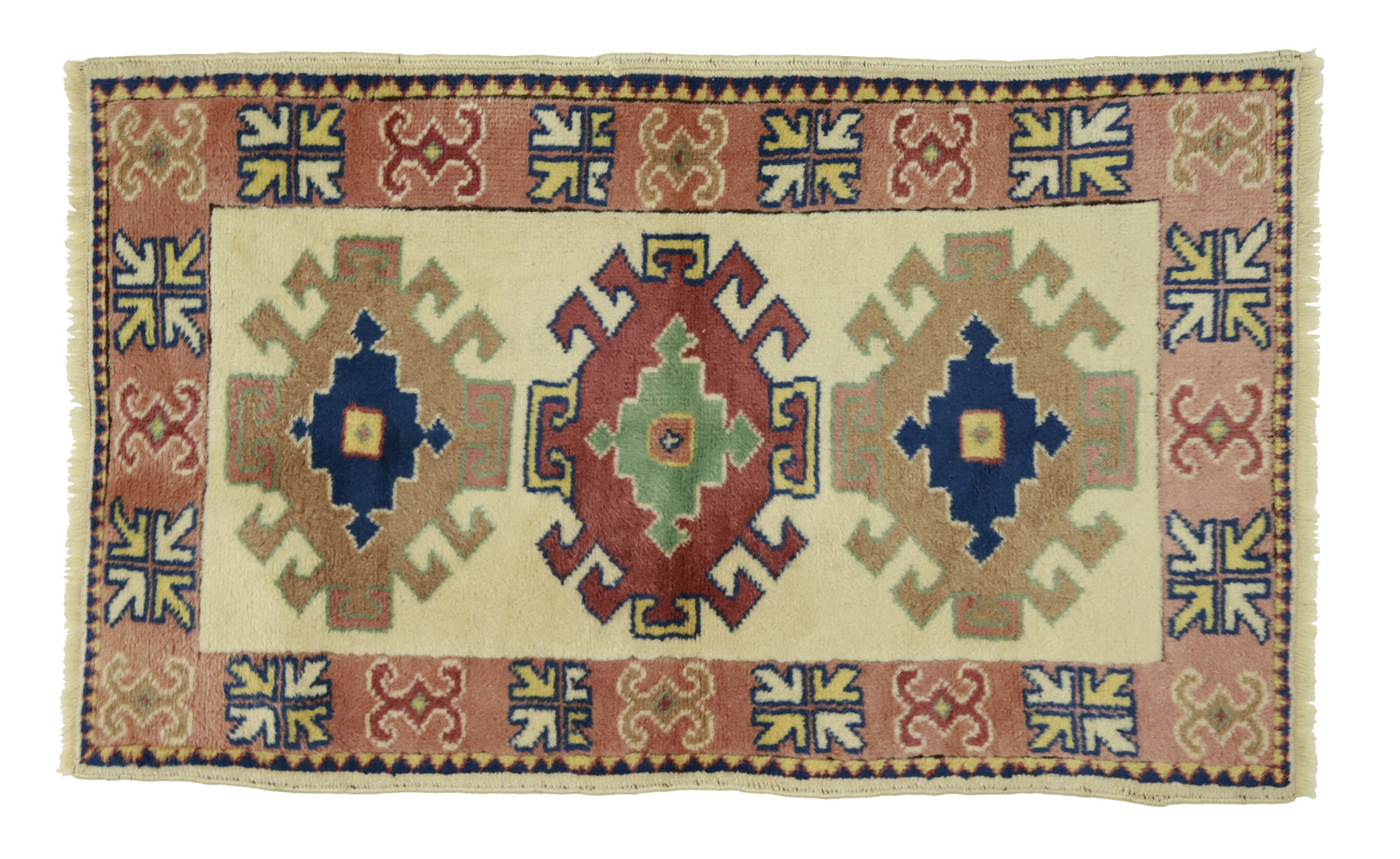 Anatolian handmade vintage rug 130 cm x 78 cm