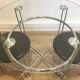 Glass round table and chairs 70/80